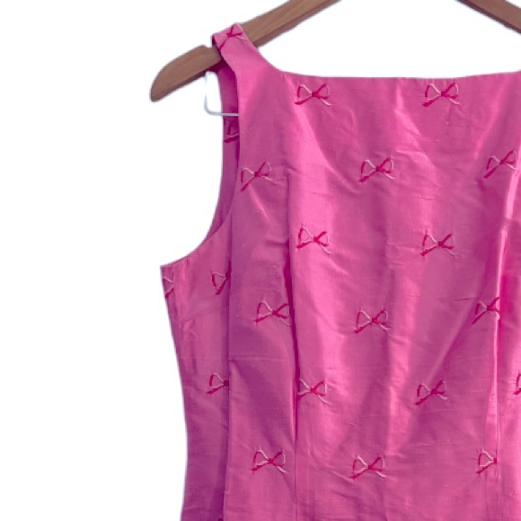 Lilly Pulitzer Silk Embroidered Bow Dress. - Picture 4 of 8